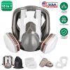 Full Face Respirator Mask Reusable Gas Mask 6800 Facepiece Respirator 15 in1 Full Face Cover Set with Storage Bag Against Gases Dust Vapors for Weldin