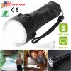 Tactical Military LED Flashlight Torch 50000LM USB Rechargeable Handheld Flashlight Torch w/ 3 Lighting Modes Strong Light Weak Light Strobe Mode