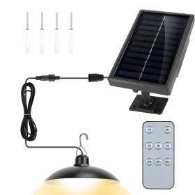 Solar Shed Lights Dimmable Timing Auto Off Sensor Hanging Lamp IP65 Waterproof Remote Control Pendant Light For Garden Patio Balcony with 9.84FT Wire