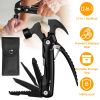 12 in 1 Hammer Multitool Portable Stainless Steel Mini Hammer Survival Tool Camping Gear Unique Gifts for Dad Husband Brother Boyfriend