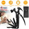 12 in 1 Hammer Multitool Portable Stainless Steel Mini Hammer Survival Tool Camping Gear Unique Gifts for Dad Husband Brother Boyfriend