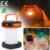 Solar Camping Lantern LED Collapsible Tent Lamp USB Rechargeable Portable Emergency Camping Light for Hiking Fishing Outdoor