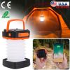 Solar Camping Lantern LED Collapsible Tent Lamp USB Rechargeable Portable Emergency Camping Light for Hiking Fishing Outdoor