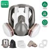 Full Face Respirator Mask Reusable Gas Mask 6800 Facepiece Respirator 15 in1 Full Face Cover Set with Storage Bag Against Gases Dust Vapors for Weldin