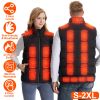 Heated Vest Men Women Heated Jacket with 23 Heating Zones 3 Heat Levels USB Powered Machine Washable for Winter Hiking Skiing Skating Outdoor Activiti