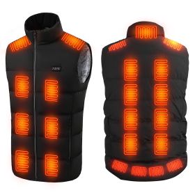 Heated Vest Men Women Heated Jacket with 23 Heating Zones 3 Heat Levels USB Powered Machine Washable for Winter Hiking Skiing Skating Outdoor Activiti