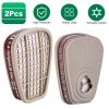 2Pcs 6001 Filter Cartridges Replacement 6001 Organic Vapor Cartridge for Gas Respirator Fit for 6200/7501/7502/6502/6800